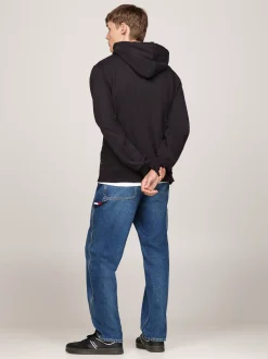 Bluzy Dresowe & Z Kapturem*Tommy Hilfiger Bluza Z Kapturem I Logo W Stylu Graffiti BLACK