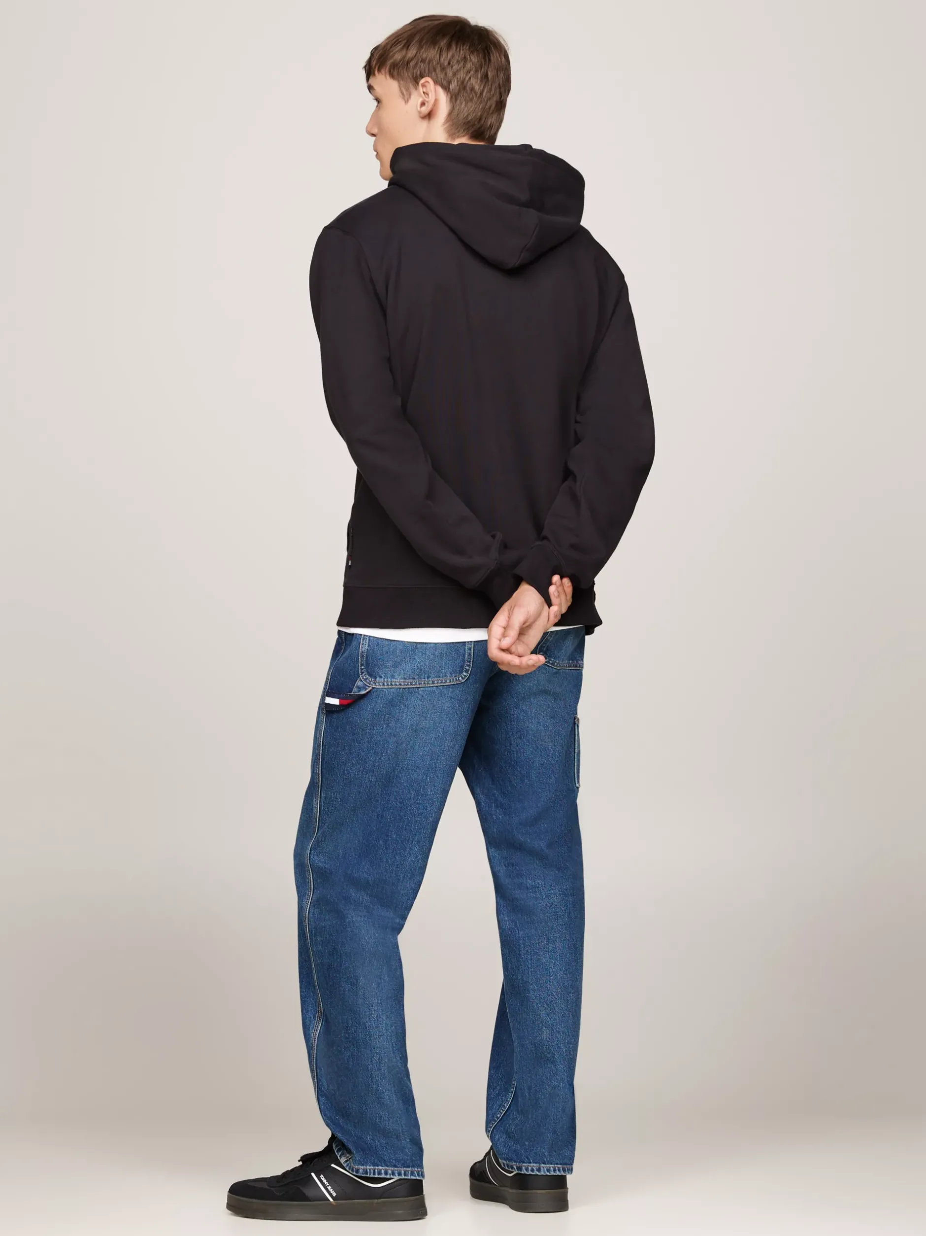 Bluzy Dresowe & Z Kapturem*Tommy Hilfiger Bluza Z Kapturem I Logo W Stylu Graffiti BLACK