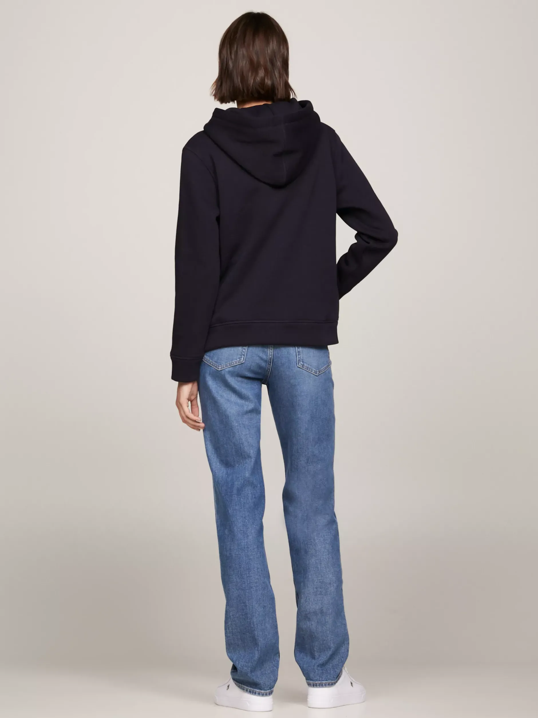 Bluzy Dresowe & Z Kapturem*Tommy Hilfiger Bluza Z Kapturem I Logo Z Kolekcji Essential DESERT SKY