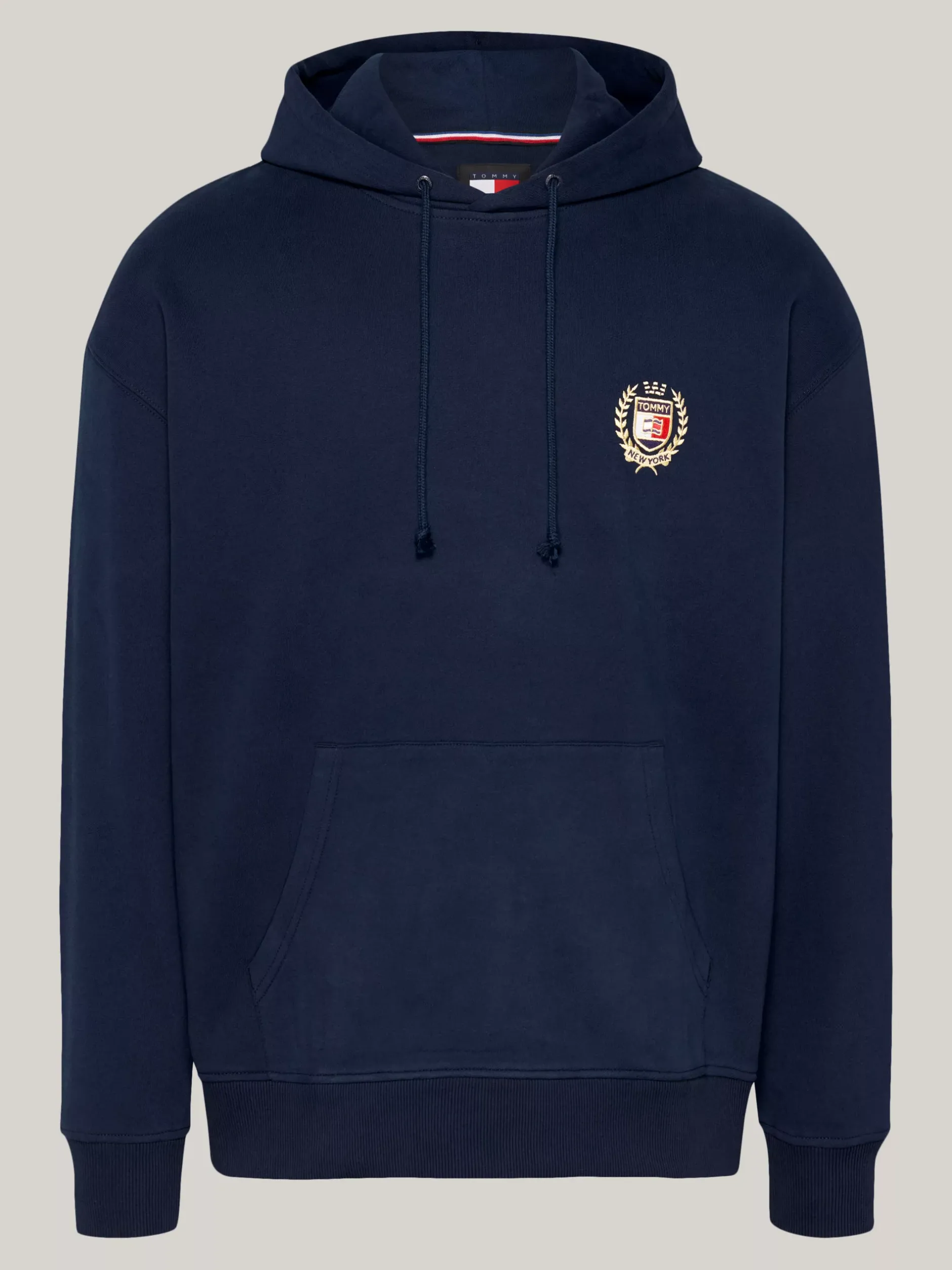 Bluzy Dresowe & Z Kapturem*Tommy Hilfiger Bluza Z Kapturem I Wyhaftowanym Emblematem DARK NIGHT NAVY