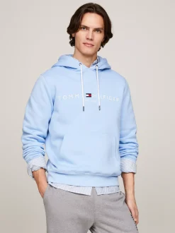Dresy|Bluzy Dresowe & Z Kapturem*Tommy Hilfiger Bluza Z Kapturem I Wyhaftowanym Logo VESSEL BLUE