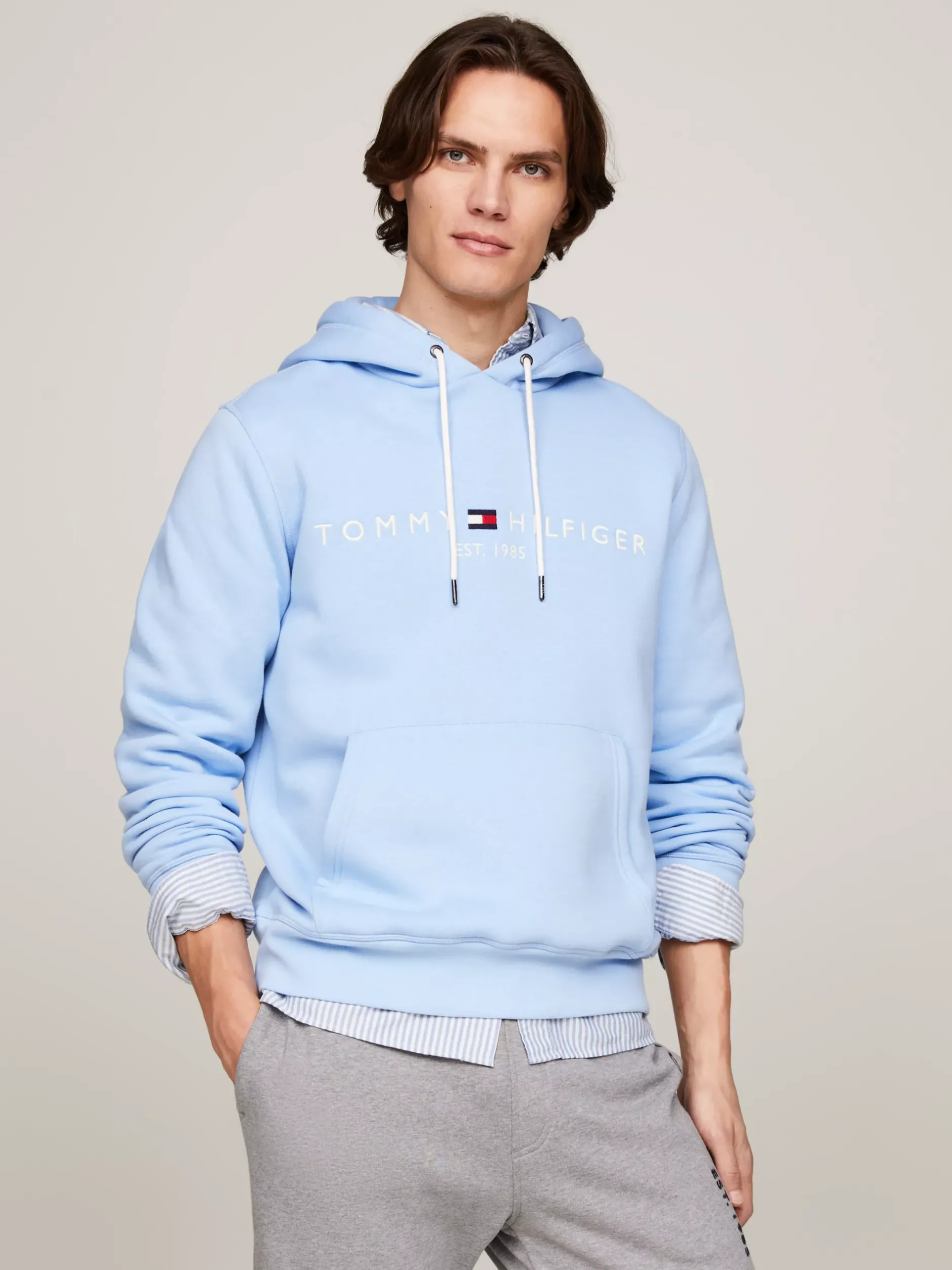 Dresy|Bluzy Dresowe & Z Kapturem*Tommy Hilfiger Bluza Z Kapturem I Wyhaftowanym Logo VESSEL BLUE