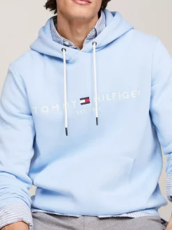 Dresy|Bluzy Dresowe & Z Kapturem*Tommy Hilfiger Bluza Z Kapturem I Wyhaftowanym Logo VESSEL BLUE