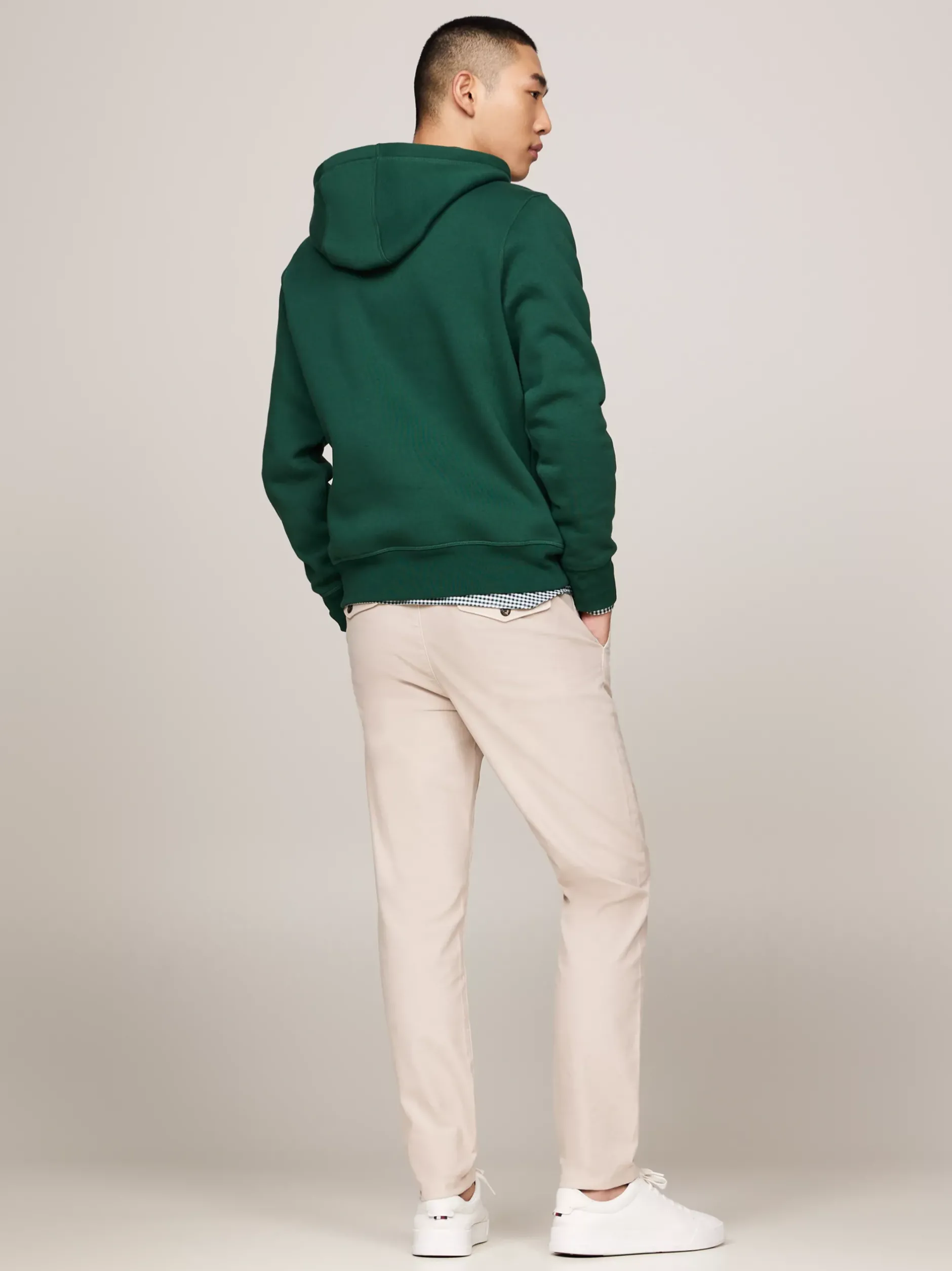 Bluzy Dresowe & Z Kapturem*Tommy Hilfiger Bluza Z Kapturem I Wyhaftowanym Logo ORNAMENTAL GREEN