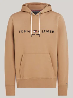 Bluzy Dresowe & Z Kapturem*Tommy Hilfiger Bluza Z Kapturem I Wyhaftowanym Logo SAFARI CANVAS