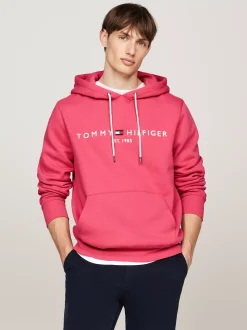 Bluzy Dresowe & Z Kapturem*Tommy Hilfiger Bluza Z Kapturem I Wyhaftowanym Logo HERITAGE PINK