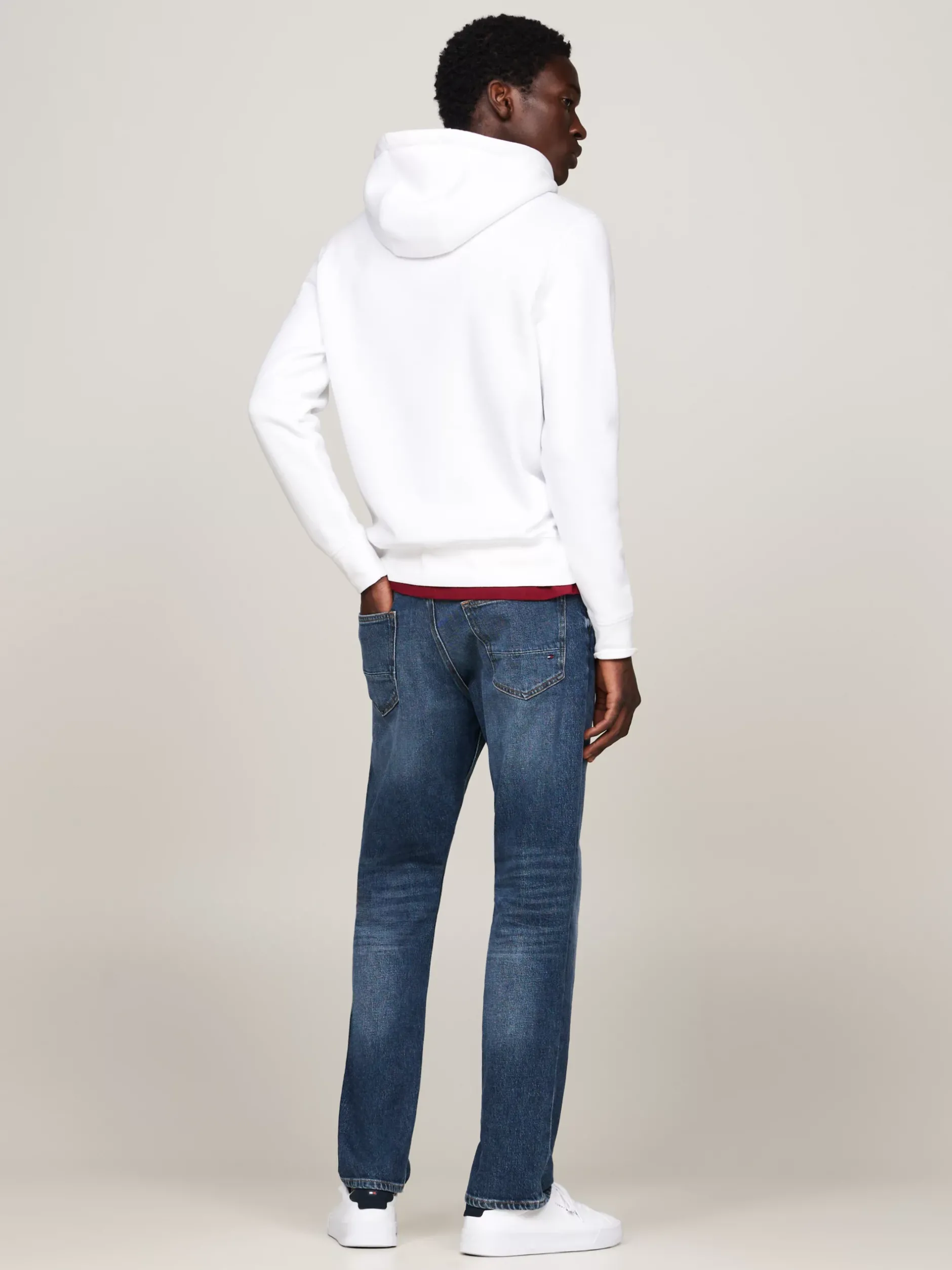 Dresy|Bluzy Dresowe & Z Kapturem*Tommy Hilfiger Bluza Z Kapturem I Wyhaftowanym Logo WHITE