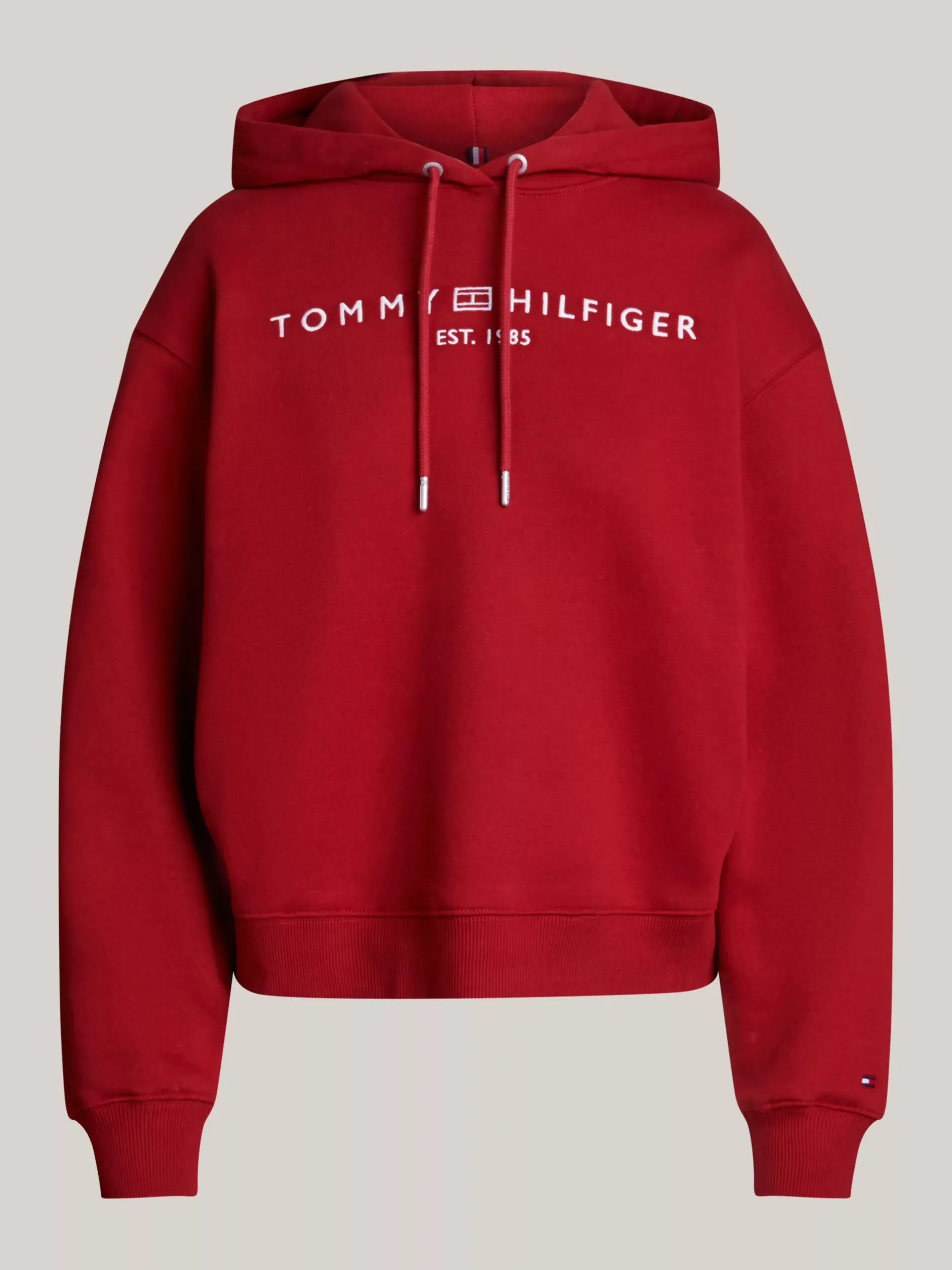 Bluzy Dresowe & Z Kapturem*Tommy Hilfiger Bluza Z Kapturem I Wyhaftowanym Logo DARK MAGMA