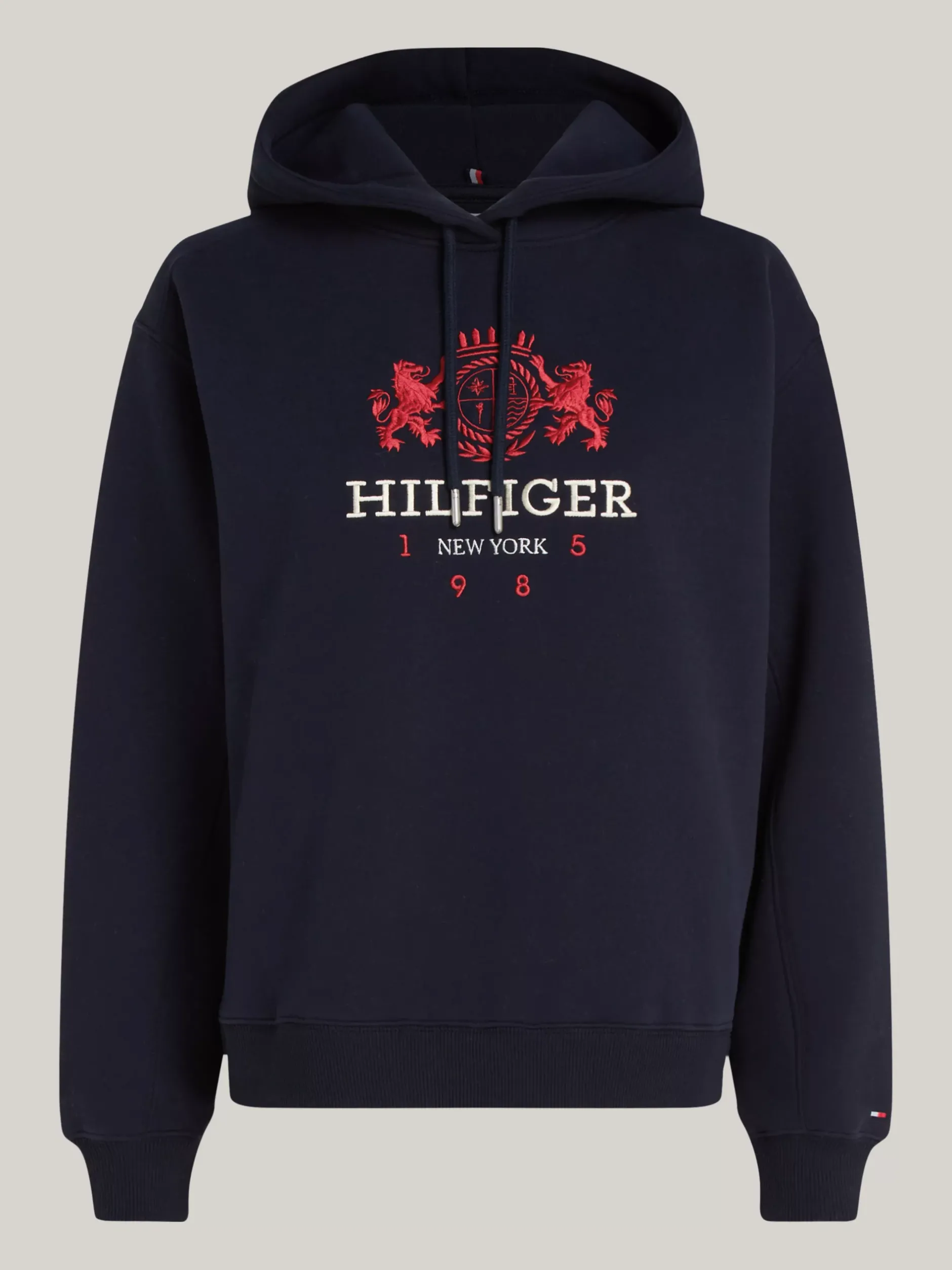 Bluzy Dresowe & Z Kapturem*Tommy Hilfiger Bluza Z Kapturem I Wyszywanym Logo DESERT SKY