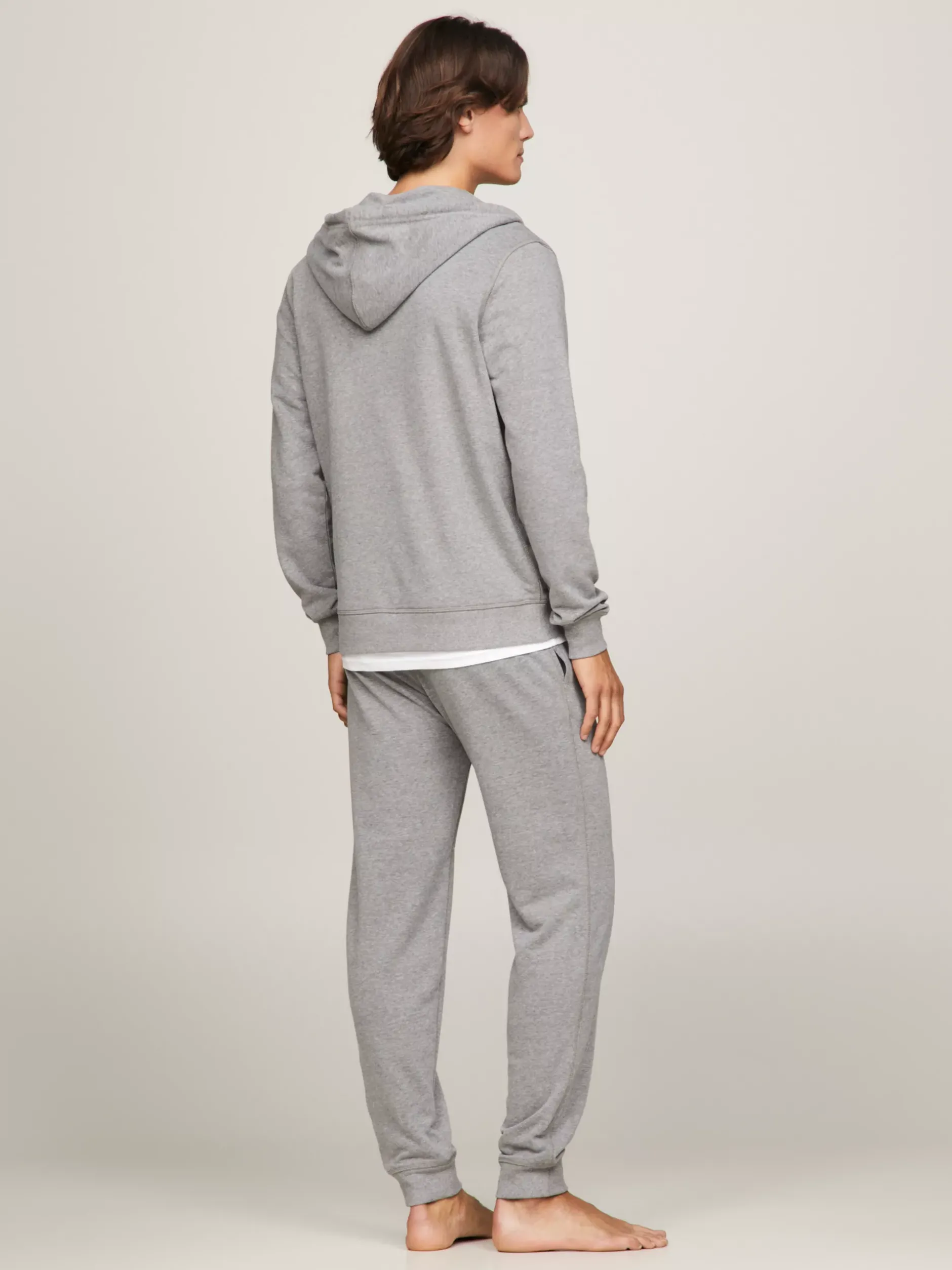 Stroje Domowe*Tommy Hilfiger Bluza Z Kapturem Lounge TH Original Z Logo MEDIUM GREY HEATHER