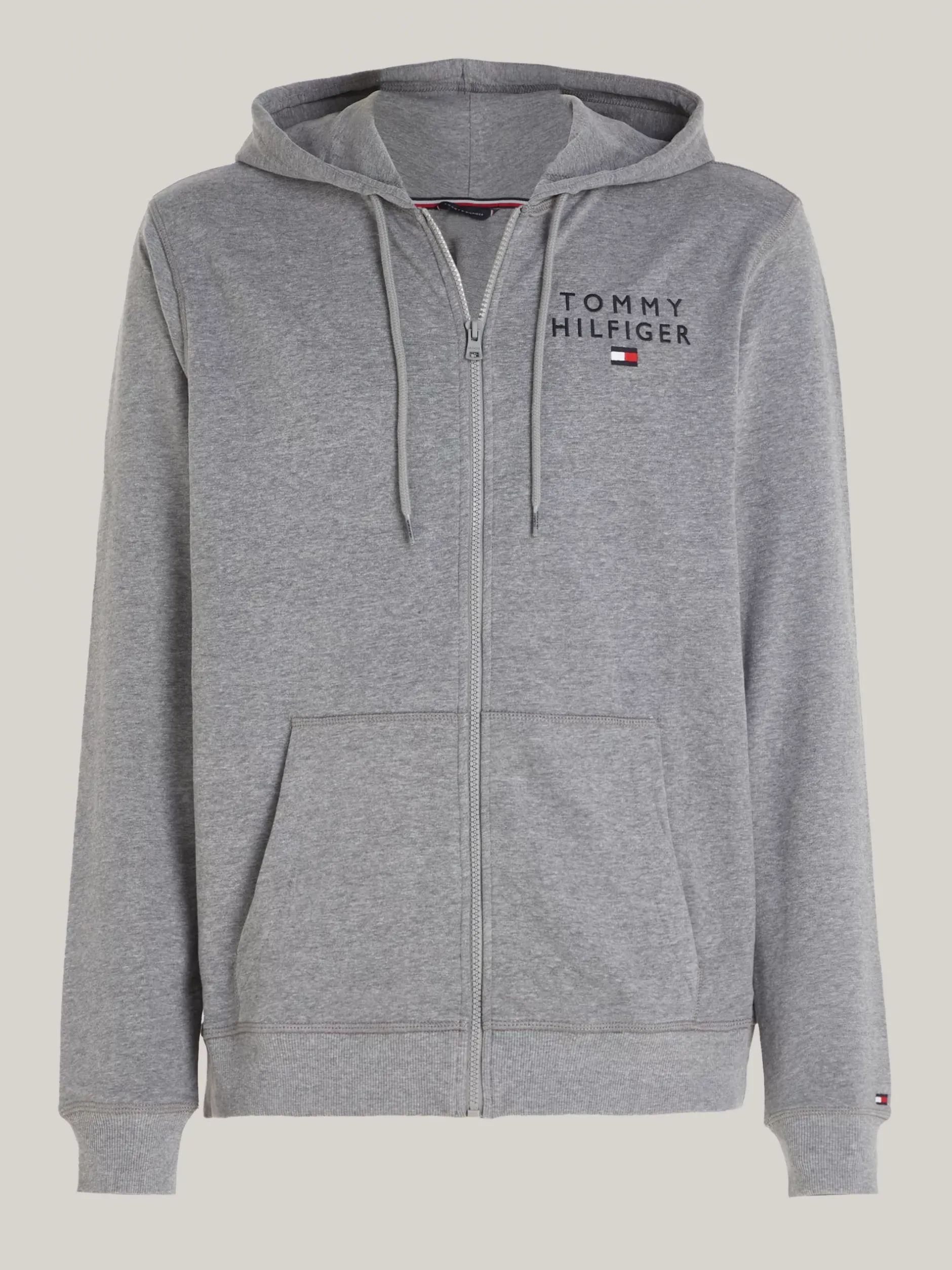 Stroje Domowe*Tommy Hilfiger Bluza Z Kapturem Lounge TH Original Z Logo MEDIUM GREY HEATHER
