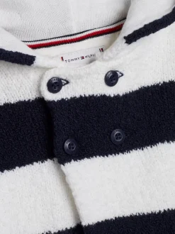 Dziewczynki|Chłopcy*Tommy Hilfiger Bluza Z Kapturem W Paski Na Guziki DESERT SKY STRIPE