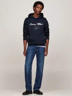 Bluzy Dresowe & Z Kapturem*Tommy Hilfiger Bluza Z Kapturem Z Kaligrafowanym Logo DESERT SKY