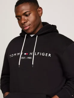 Bluzy Dresowe & Z Kapturem*Tommy Hilfiger Bluza Z Kapturem Z Kolekcji Plus BLACK