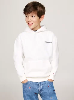 Bluzy Dresowe I Z Kapturem|Bluzy Dresowe I Z Kapturem*Tommy Hilfiger Bluza Z Kapturem Z Logo Hilfiger Monotype ANCIENT WHITE