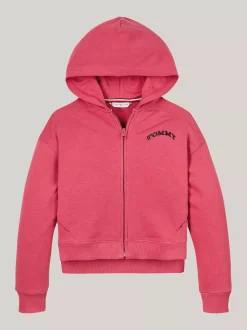 Bluzy Dresowe I Z Kapturem*Tommy Hilfiger Bluza Z Kapturem Z Logo W Stylu Varsity HERITAGE PINK