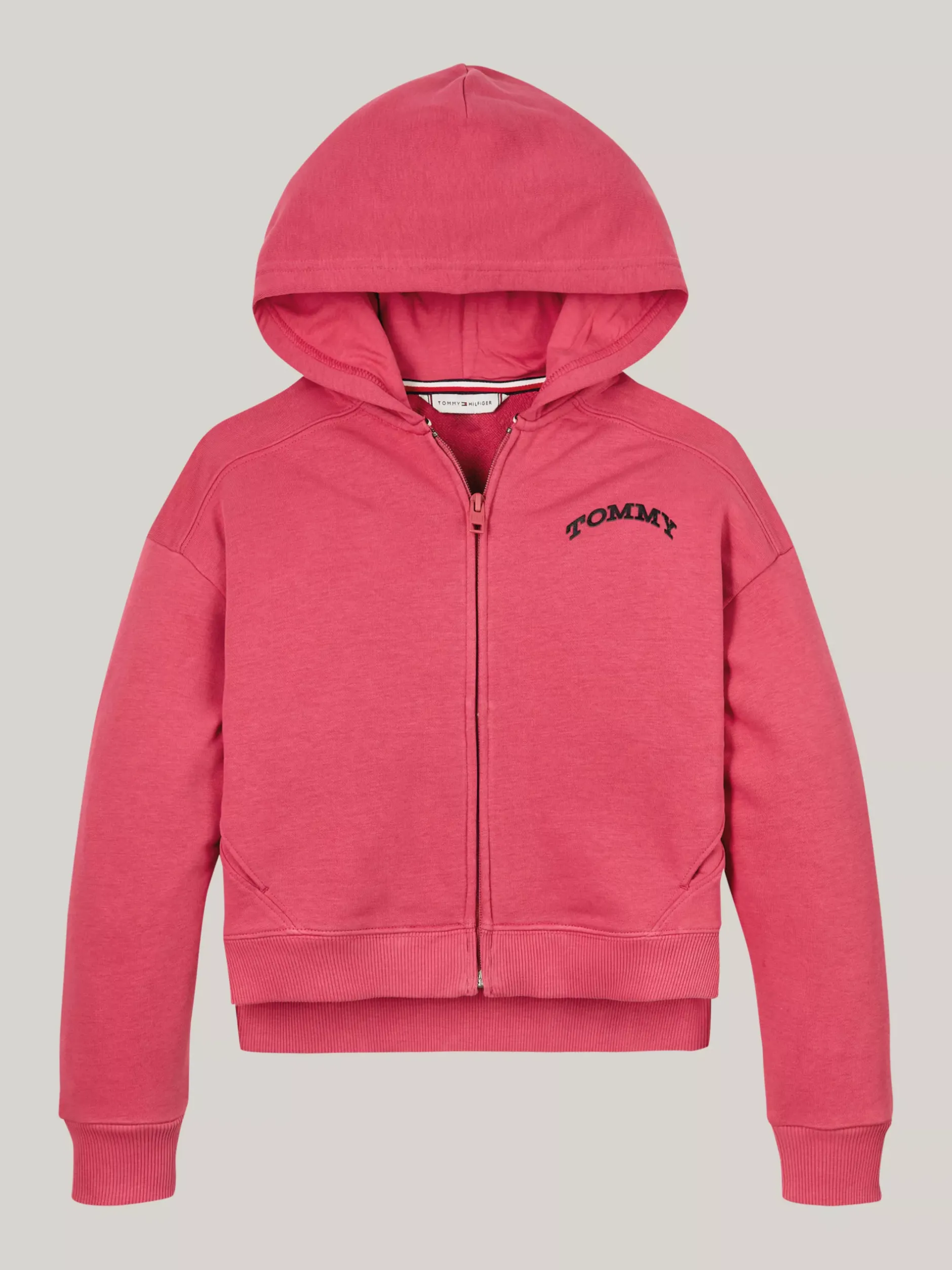 Bluzy Dresowe I Z Kapturem*Tommy Hilfiger Bluza Z Kapturem Z Logo W Stylu Varsity HERITAGE PINK