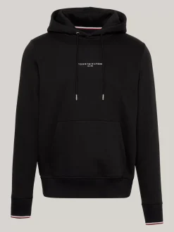 Bluzy Dresowe & Z Kapturem*Tommy Hilfiger Bluza Z Kapturem Z Mankietami Z Tasiemką BLACK