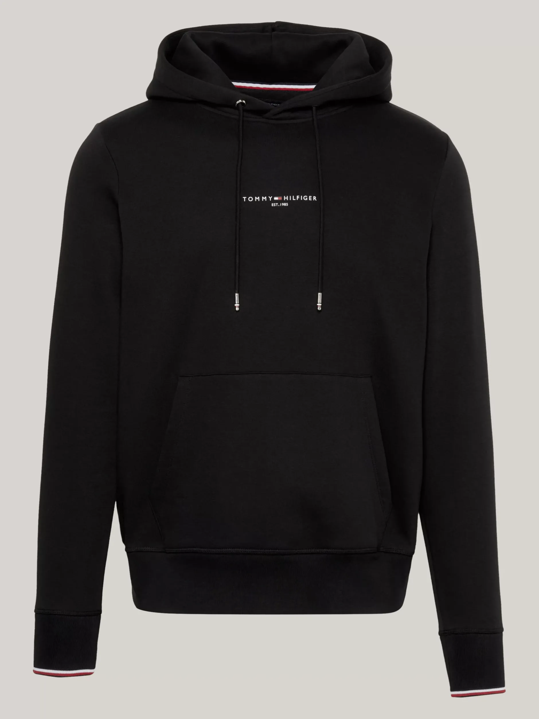 Bluzy Dresowe & Z Kapturem*Tommy Hilfiger Bluza Z Kapturem Z Mankietami Z Tasiemką BLACK