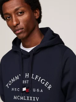 Bluzy Dresowe & Z Kapturem*Tommy Hilfiger Bluza Z Kapturem Z Troczkami I Z Logo DESERT SKY