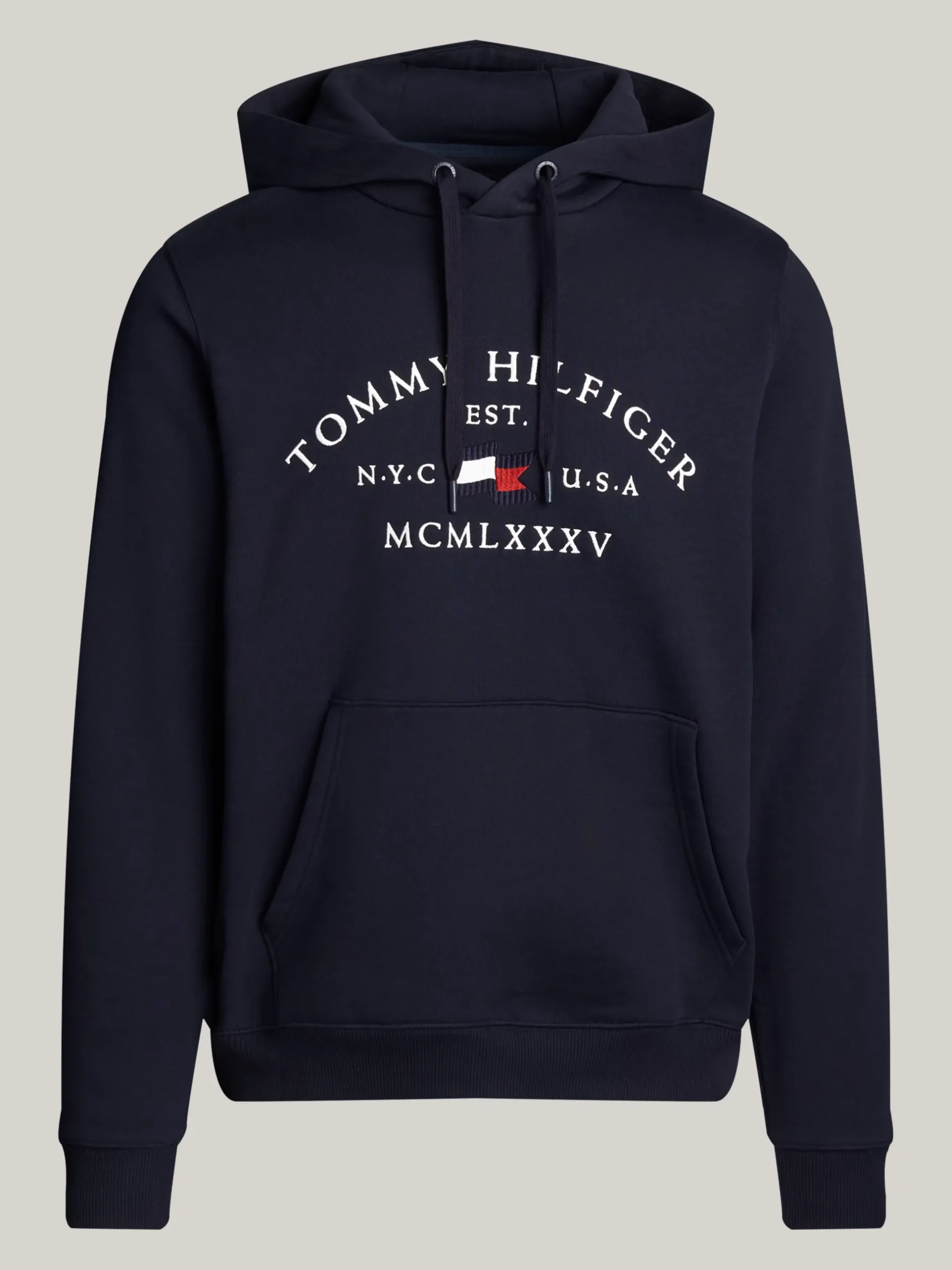 Bluzy Dresowe & Z Kapturem*Tommy Hilfiger Bluza Z Kapturem Z Troczkami I Z Logo DESERT SKY