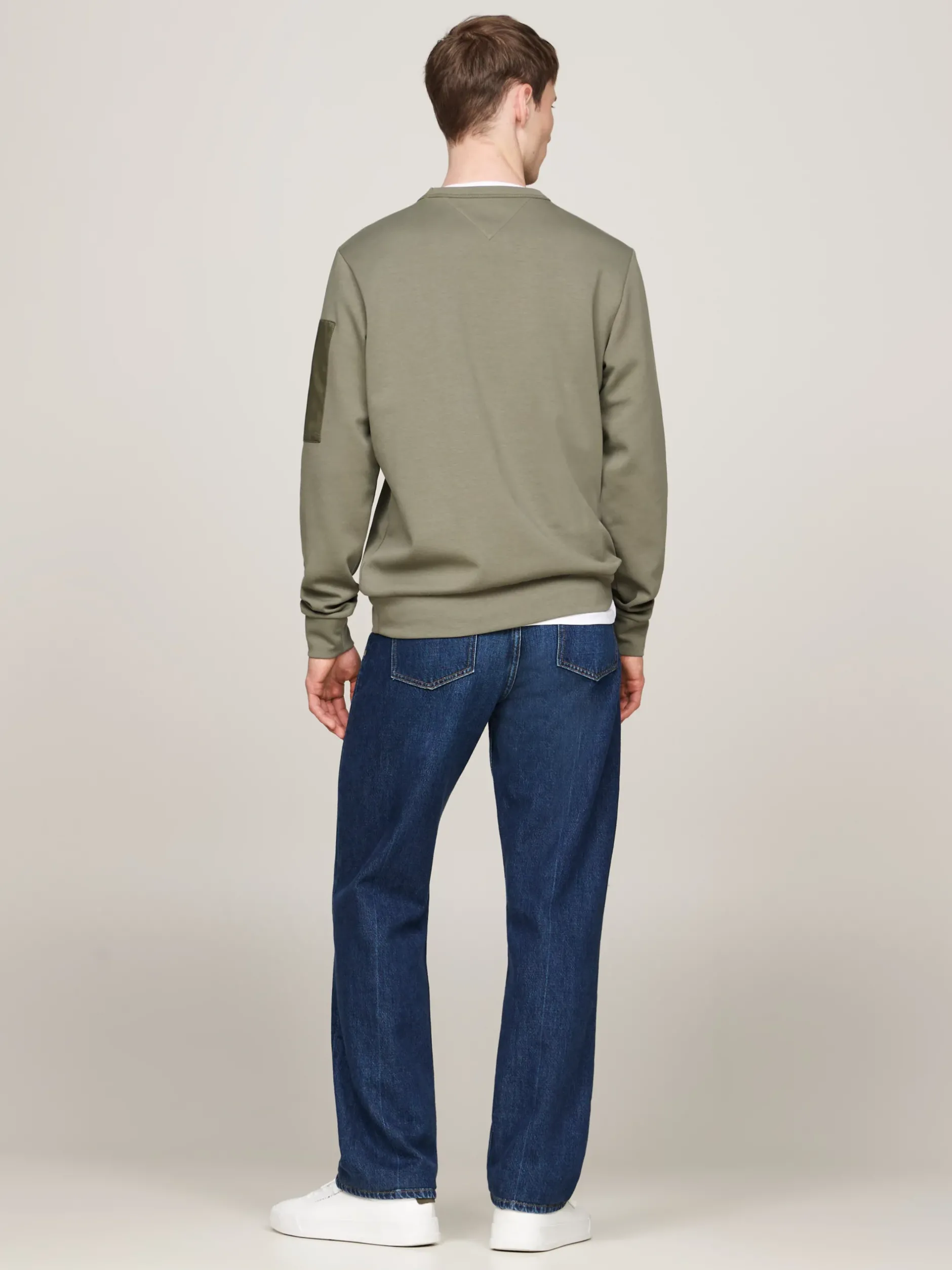 Bluzy Dresowe & Z Kapturem*Tommy Hilfiger Bluza Z Kieszenią Zapinaną Na Zamek BATTLE GREEN