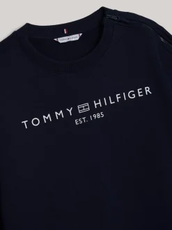 Bluzy Dresowe & Z Kapturem*Tommy Hilfiger Bluza Z Logo Z Kolekcji Adaptive DESERT SKY