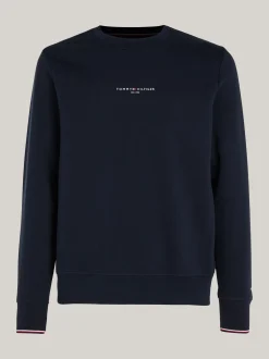 Bluzy Dresowe & Z Kapturem*Tommy Hilfiger Bluza Z Okrągłym Dekoltem DESERT SKY