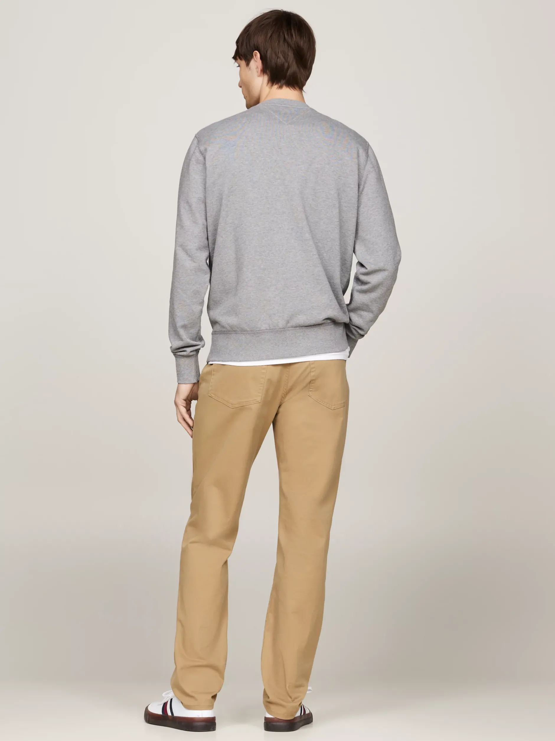 Bluzy Dresowe & Z Kapturem*Tommy Hilfiger Bluza Z Okrągłym Dekoltem MEDIUM GREY HEATHER