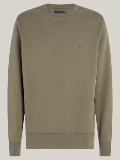 Bluzy Dresowe & Z Kapturem*Tommy Hilfiger Bluza Z Okrągłym Dekoltem BATTLE GREEN