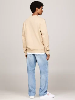 Bluzy Dresowe & Z Kapturem*Tommy Hilfiger Bluza Z Okrągłym Dekoltem I Naszywką Tommy GENTLE GOLD