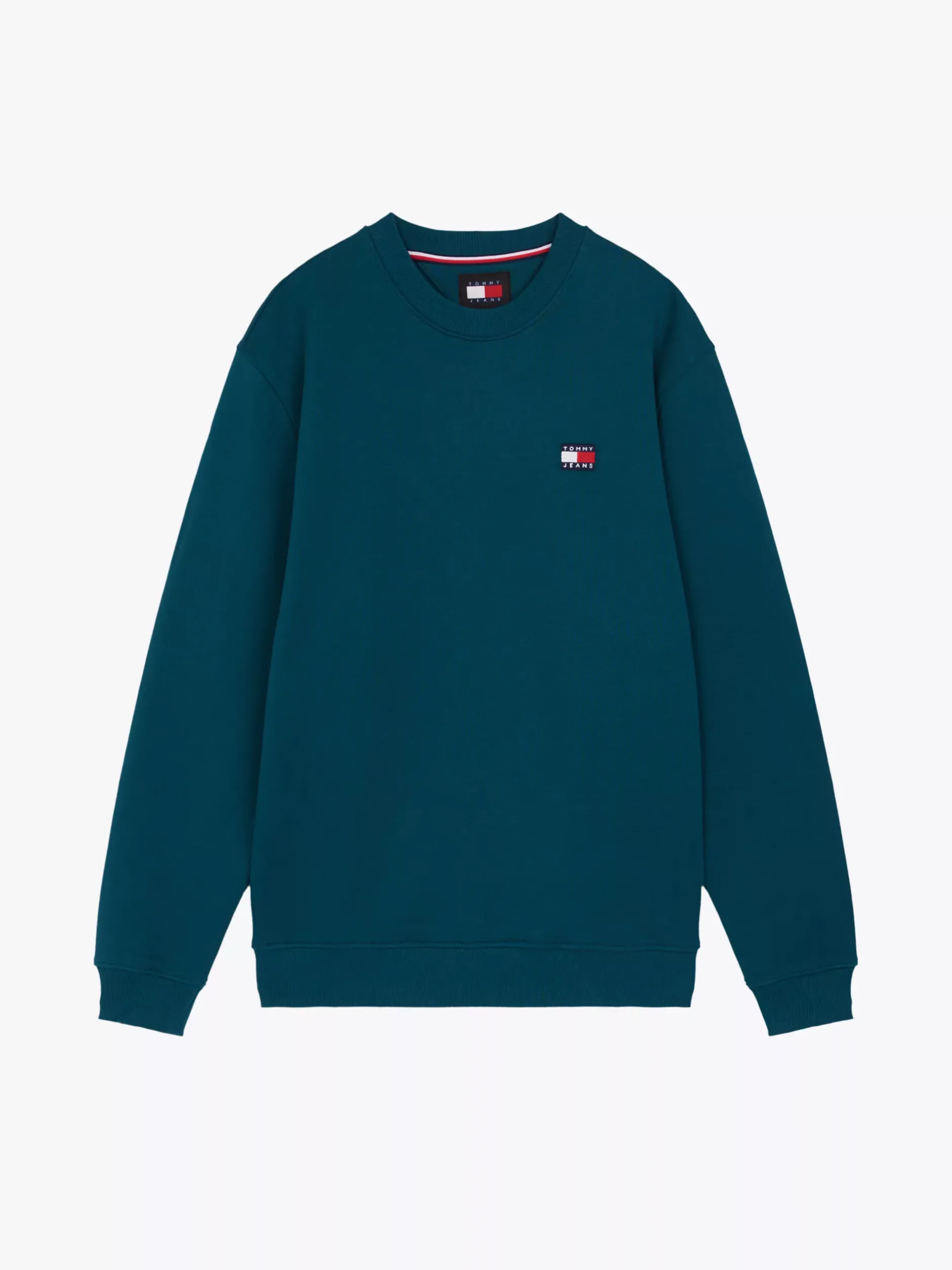 Bluzy Dresowe & Z Kapturem*Tommy Hilfiger Bluza Z Okrągłym Dekoltem I Naszywką Tommy DEEP SEAWATER