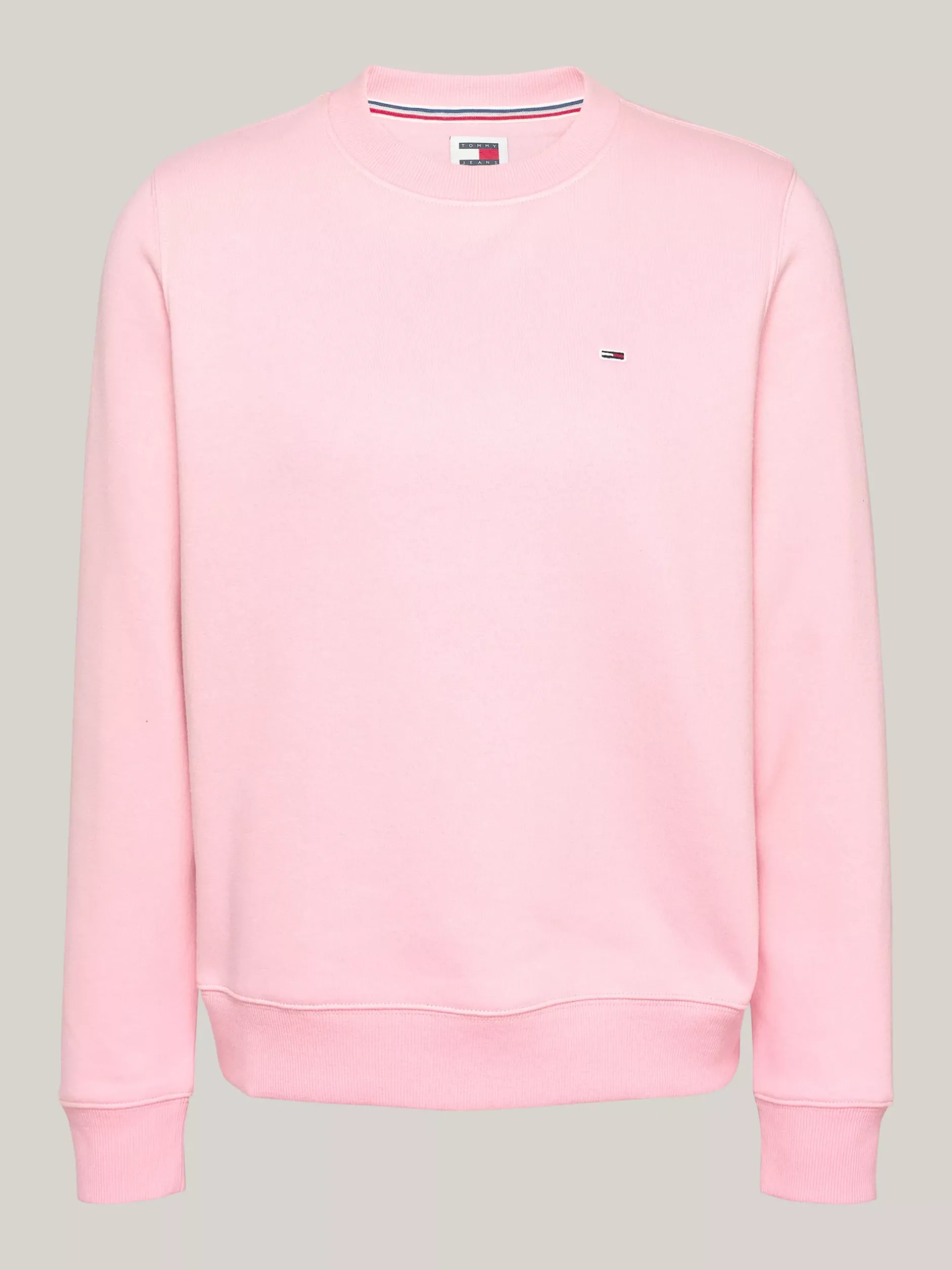 Bluzy Dresowe & Z Kapturem*Tommy Hilfiger Bluza Z Okrągłym Dekoltem I Naszywką Z Flagą BALLET PINK