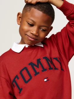 Bluzy Dresowe I Z Kapturem*Tommy Hilfiger Bluza Z Okrągłym Dekoltem I Logo DARK MAGMA