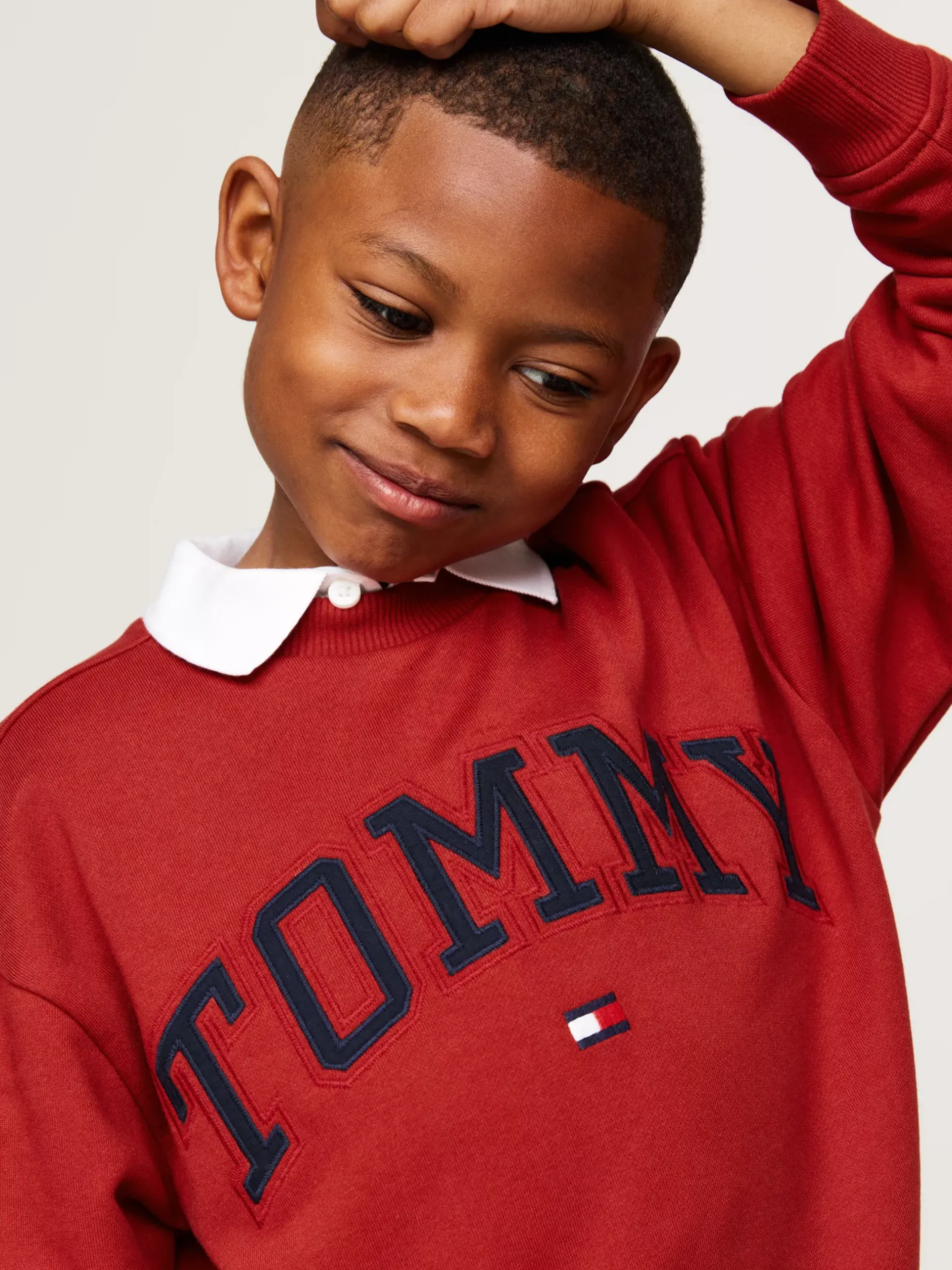 Bluzy Dresowe I Z Kapturem*Tommy Hilfiger Bluza Z Okrągłym Dekoltem I Logo DARK MAGMA