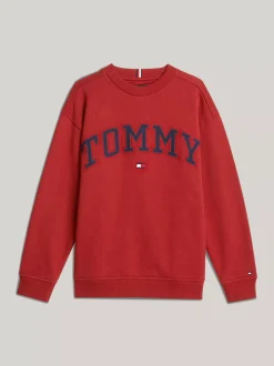 Bluzy Dresowe I Z Kapturem*Tommy Hilfiger Bluza Z Okrągłym Dekoltem I Logo DARK MAGMA