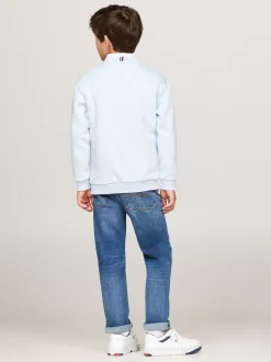 Bluzy Dresowe I Z Kapturem*Tommy Hilfiger Bluza Z Okrągłym Dekoltem I Logo BREEZY BLUE