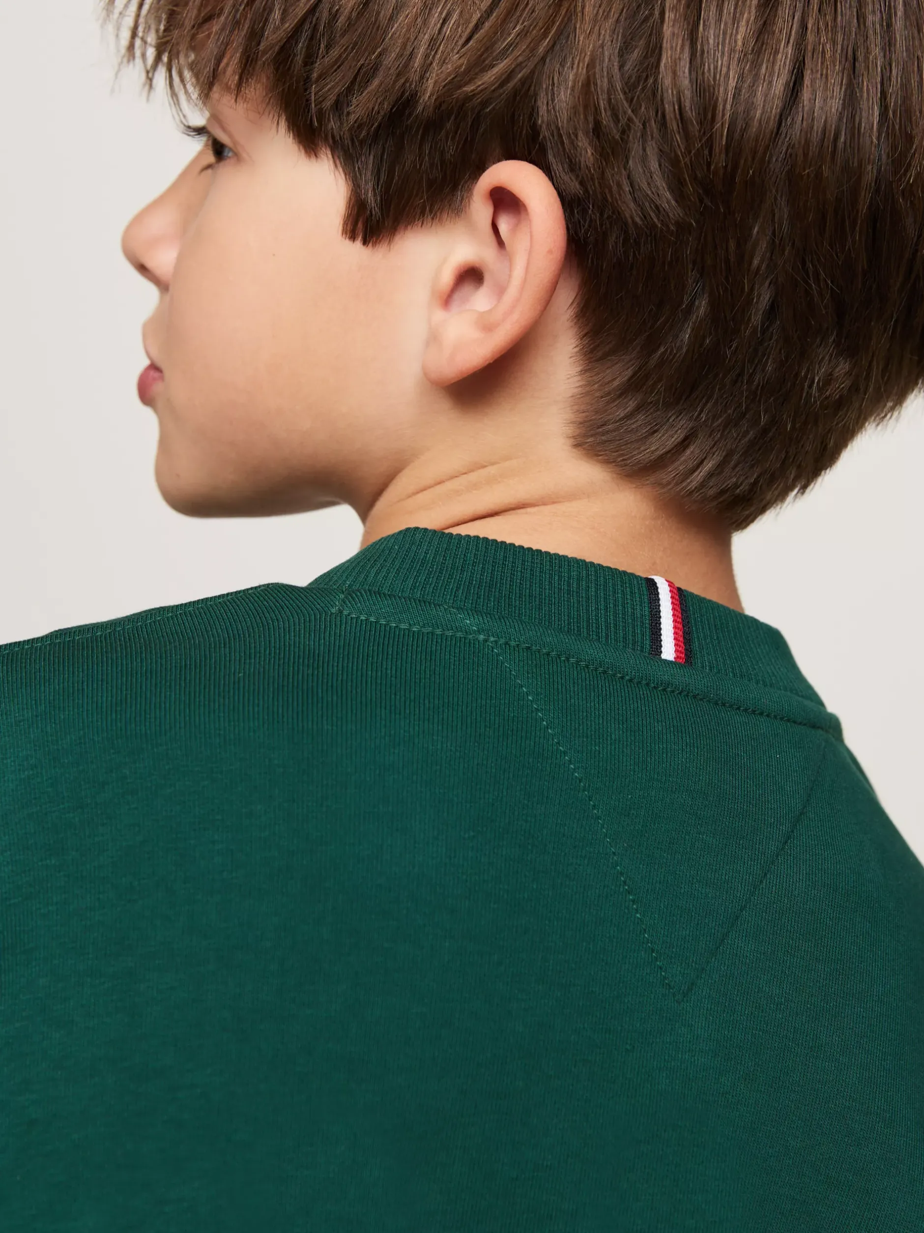Bluzy Dresowe I Z Kapturem|Bluzy Dresowe I Z Kapturem*Tommy Hilfiger Bluza Z Okrągłym Dekoltem Z Flagą ORNAMENTAL GREEN