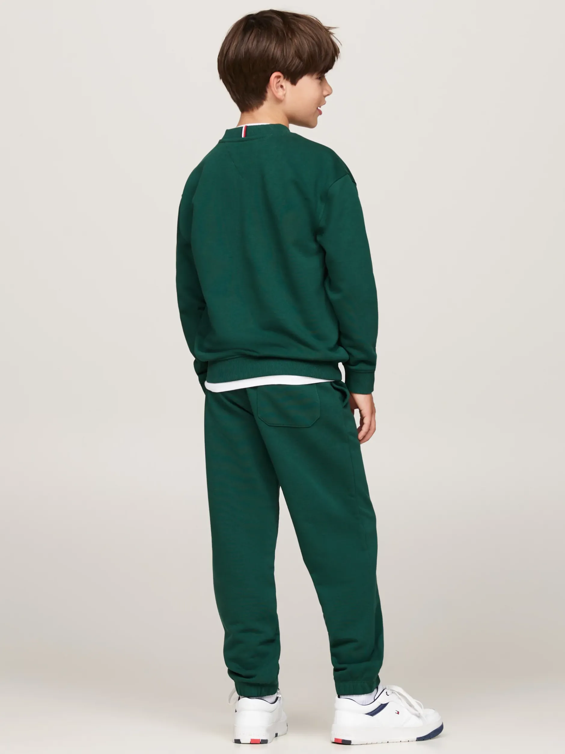 Bluzy Dresowe I Z Kapturem|Bluzy Dresowe I Z Kapturem*Tommy Hilfiger Bluza Z Okrągłym Dekoltem Z Flagą ORNAMENTAL GREEN