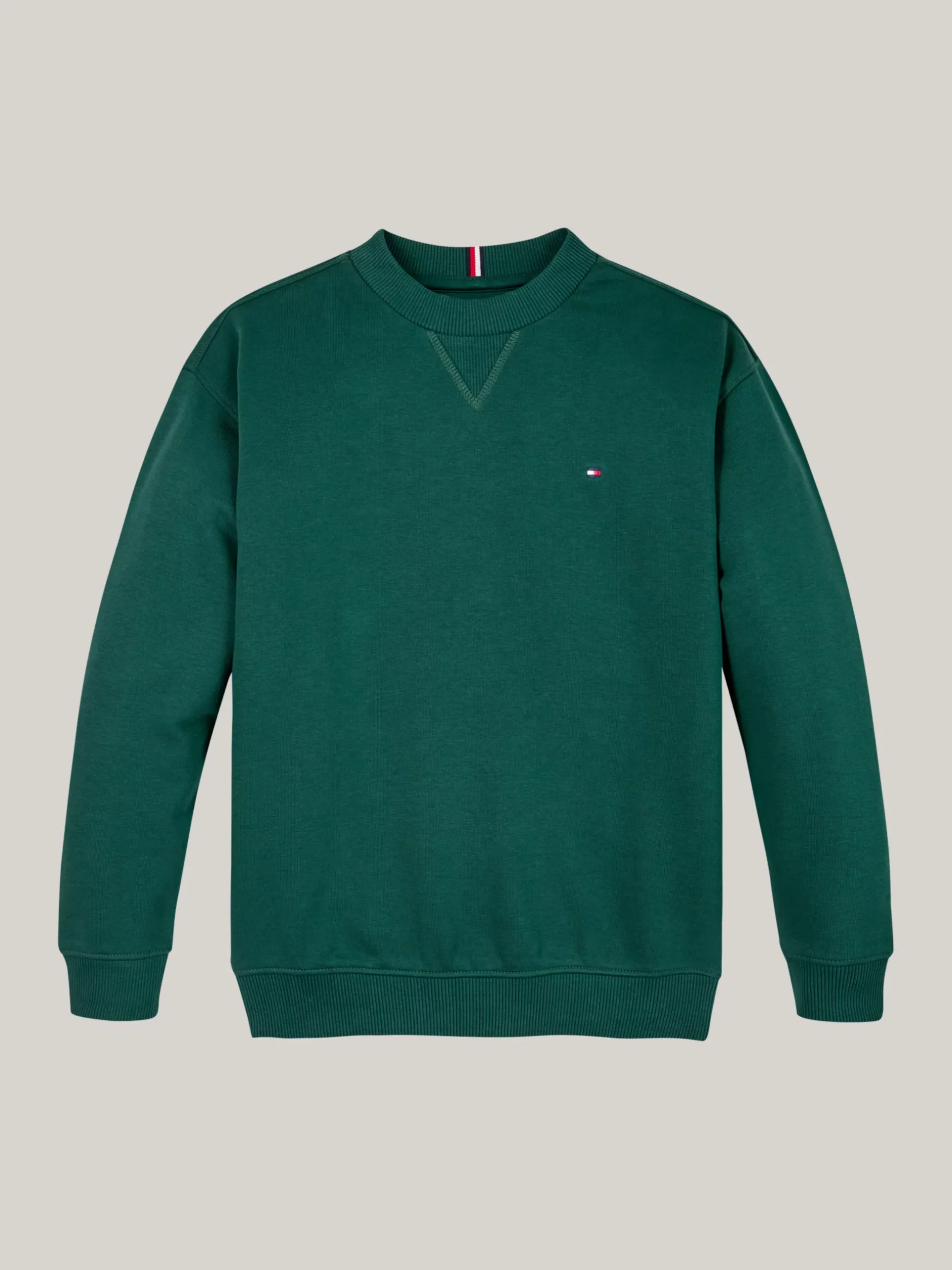 Bluzy Dresowe I Z Kapturem|Bluzy Dresowe I Z Kapturem*Tommy Hilfiger Bluza Z Okrągłym Dekoltem Z Flagą ORNAMENTAL GREEN