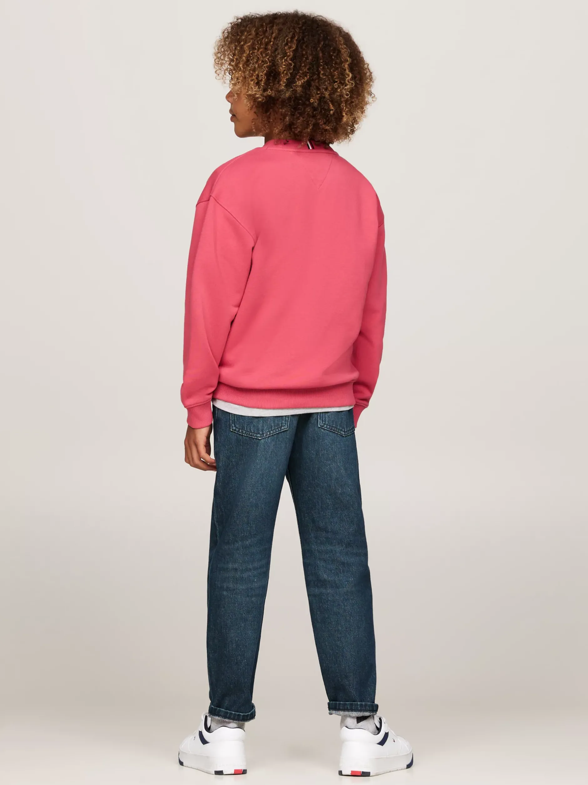 Bluzy Dresowe I Z Kapturem|Bluzy Dresowe I Z Kapturem*Tommy Hilfiger Bluza Z Okrągłym Dekoltem Z Flagą HERITAGE PINK