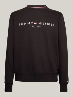 Dresy|Bluzy Dresowe & Z Kapturem*Tommy Hilfiger Bluza Z Okrągłym Dekoltem Z Logo BLACK