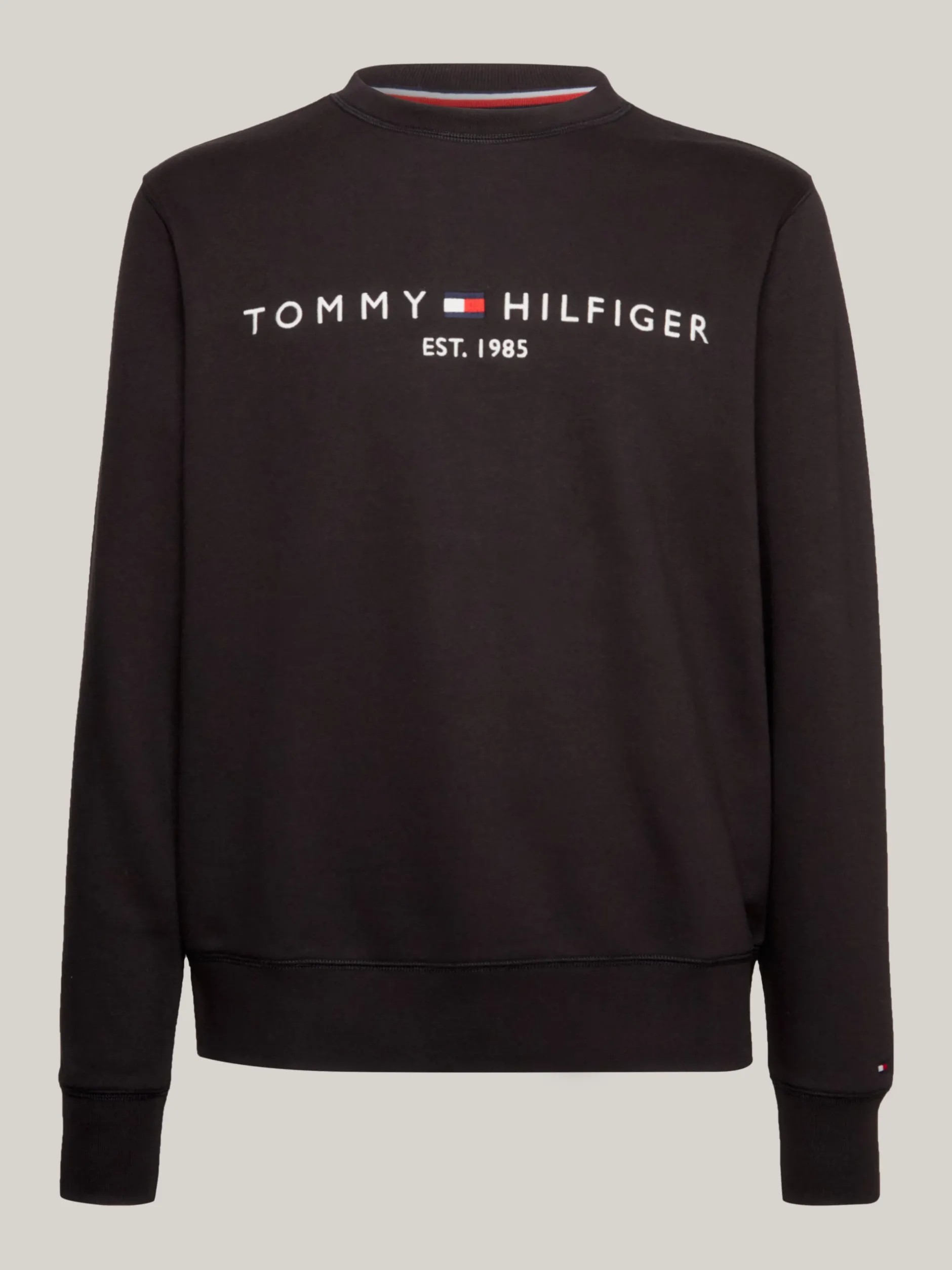 Dresy|Bluzy Dresowe & Z Kapturem*Tommy Hilfiger Bluza Z Okrągłym Dekoltem Z Logo BLACK
