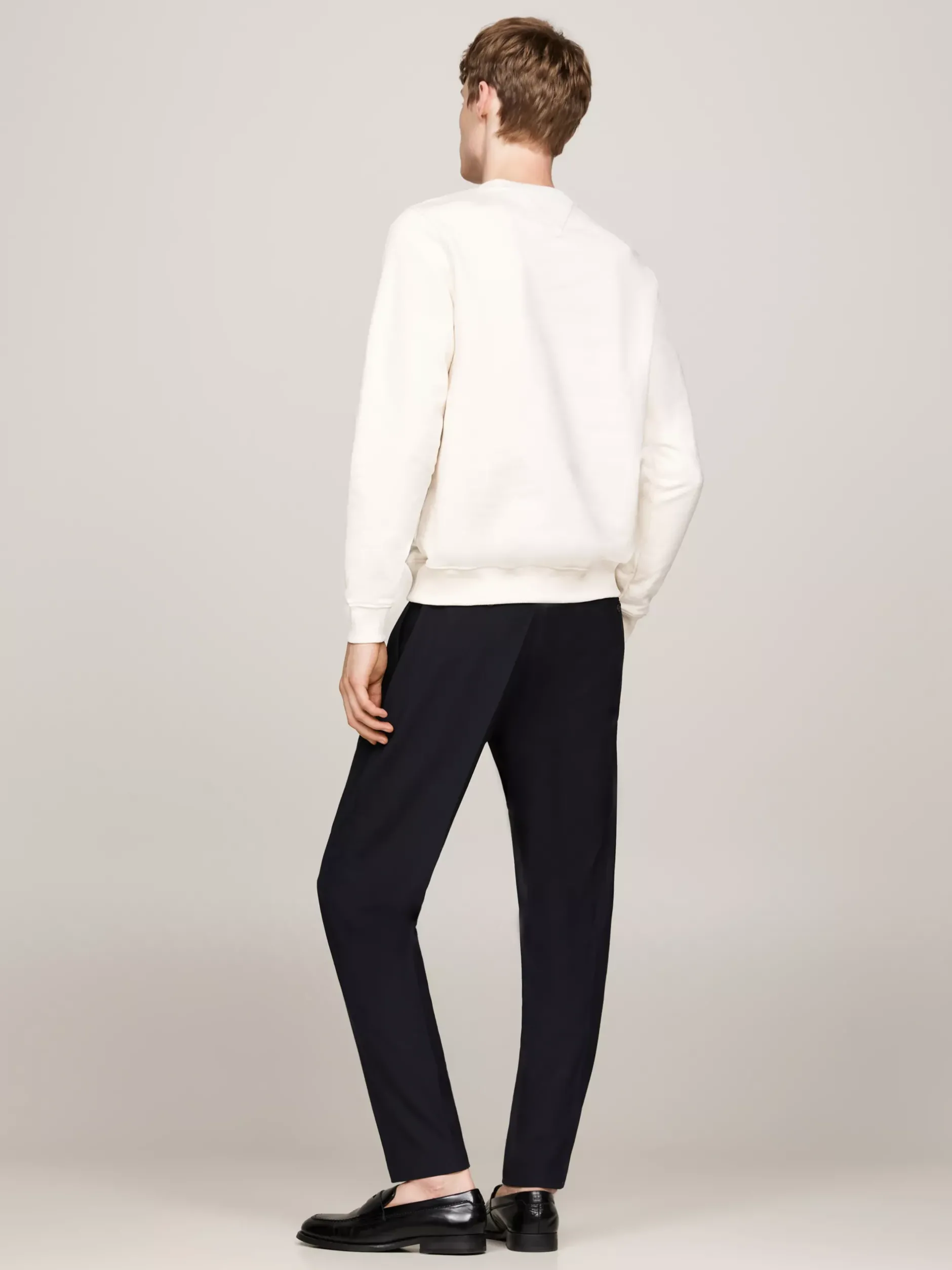 Bluzy Dresowe & Z Kapturem*Tommy Hilfiger Bluza Z Wyszywanym Pionowym Logo IVORY PETAL