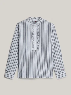 Koszule & Bluzki*Tommy Hilfiger Bluzka Adaptive W Paski LUREX STP DESERT SKY/ WHITE