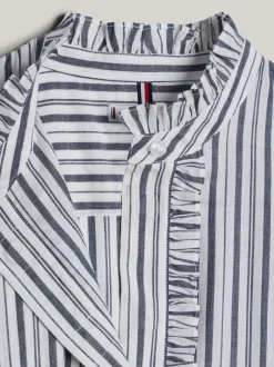 Koszule & Bluzki*Tommy Hilfiger Bluzka Adaptive W Paski LUREX STP DESERT SKY/ WHITE