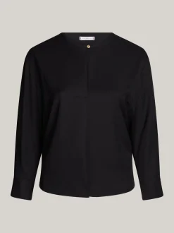 Koszule & Bluzki*Tommy Hilfiger Bluzka Curve O Luźnym Kroju BLACK