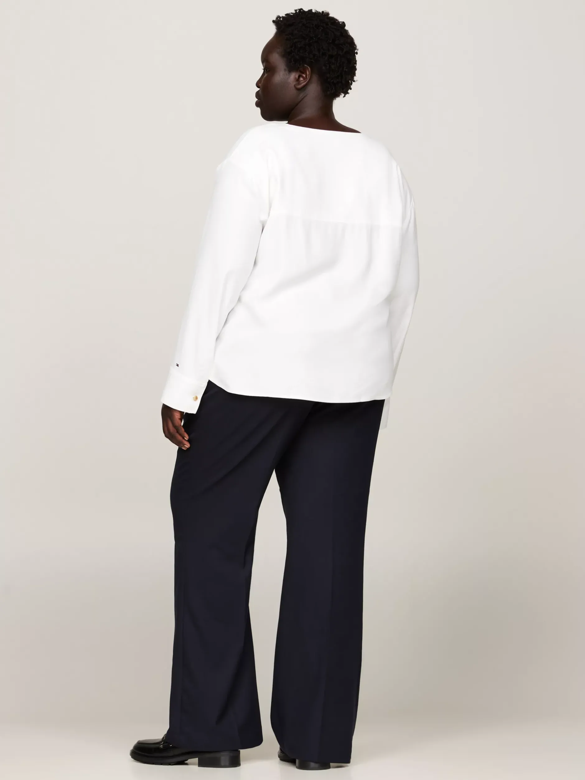 Koszule & Bluzki*Tommy Hilfiger Bluzka Curve O Luźnym Kroju ANCIENT WHITE