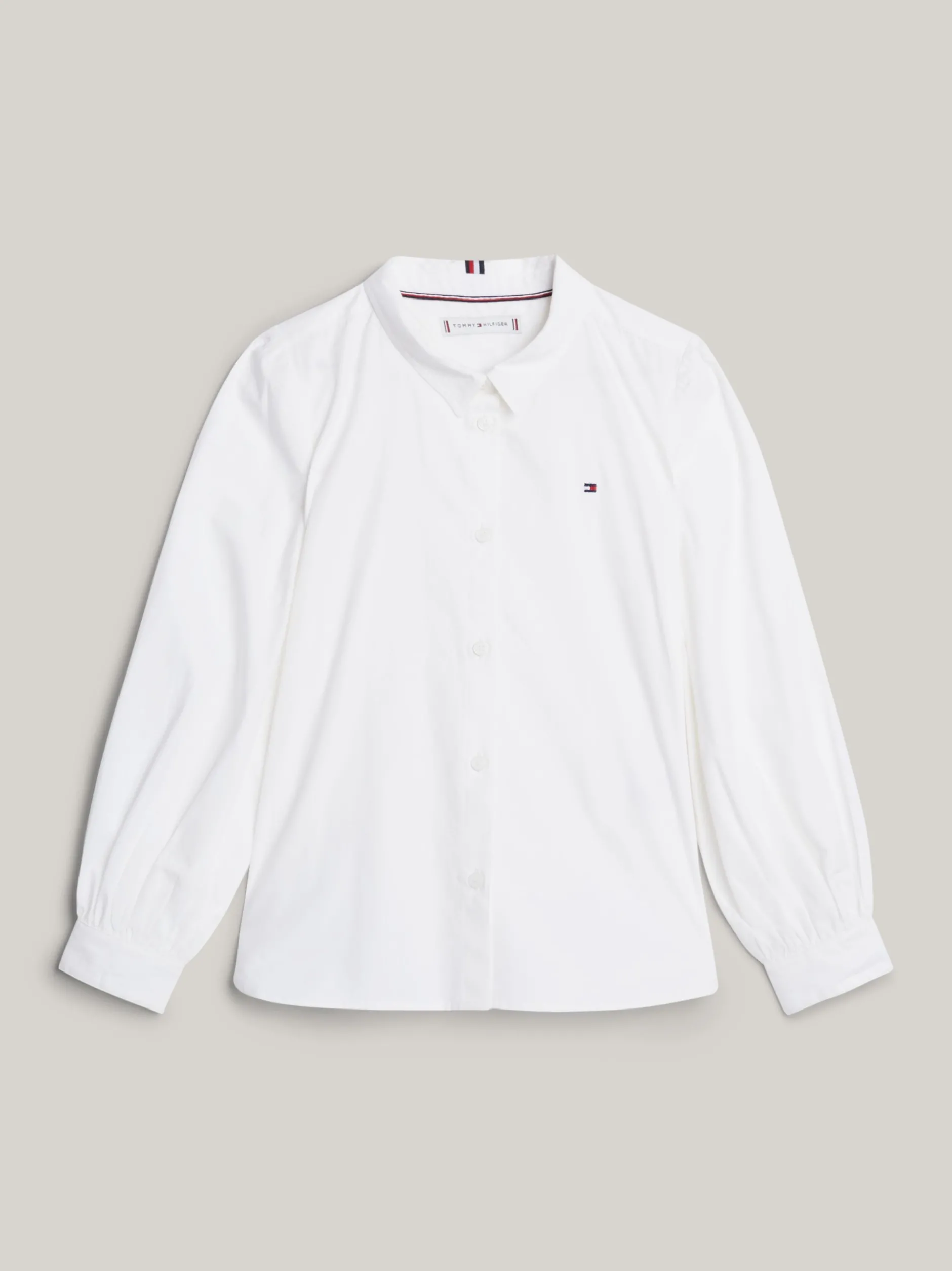 Topy I T-Shirty*Tommy Hilfiger Bluzka Essential Z Marszczonymi Rękawami WHITE