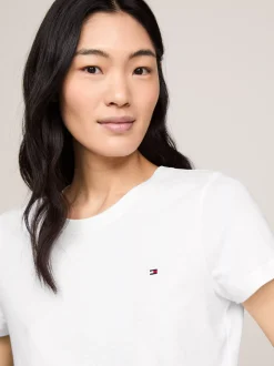 T-Shirty*Tommy Hilfiger Bluzka Heritage Z Okrągłym Dekoltem CLASSIC WHITE